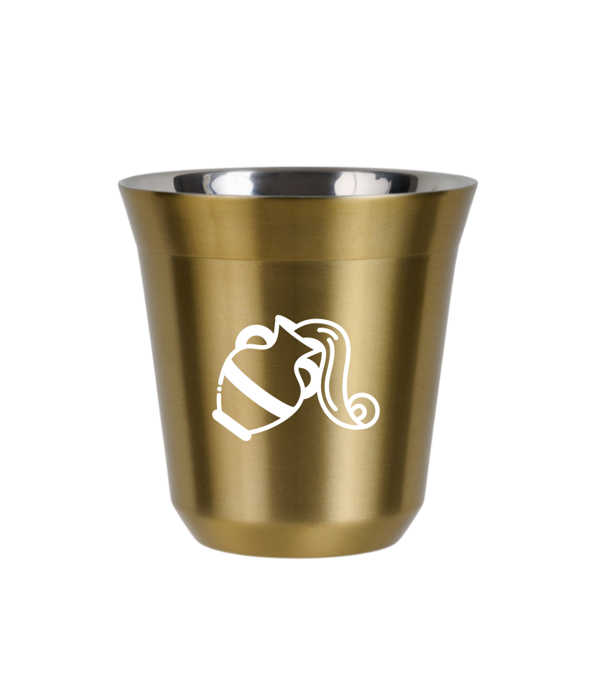 Kubek 240 ml ZŁOTY "Wodnik (biały)"