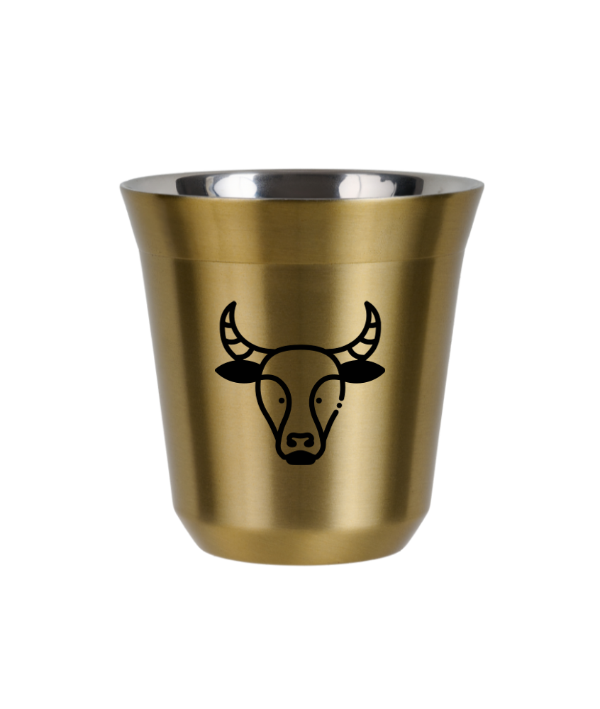 Kubek 240 ml ZŁOTY "Byk (czarny)"