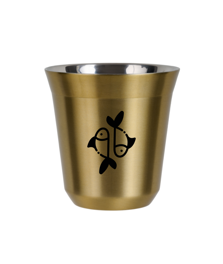 Kubek 240 ml ZŁOTY "Ryby"