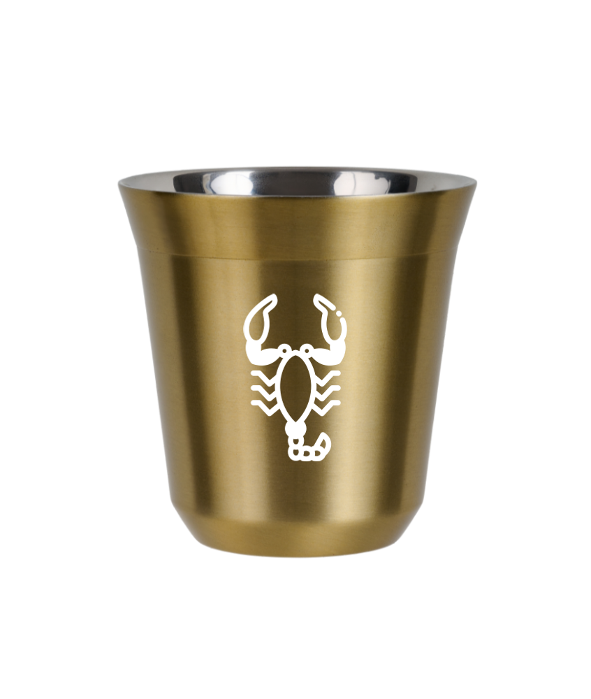 Kubek 240 ml ZŁOTY "Skorpion (biały)"