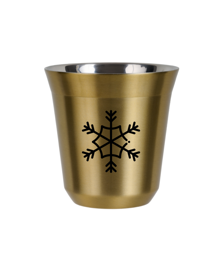 Kubek 240 ml ZŁOTY "Śnieżynka"
