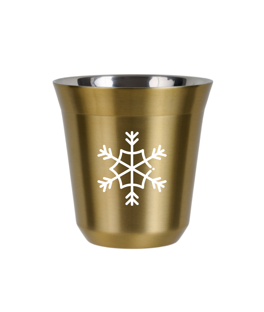 Kubek 240 ml ZŁOTY "Śnieżynka (biały)"
