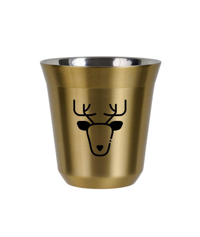 Kubek 240 ml ZŁOTY "Renifer (czarny)"