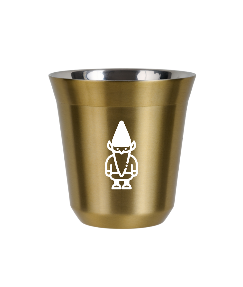 Kubek 240 ml ZŁOTY "Krasnal 2 (biały)"