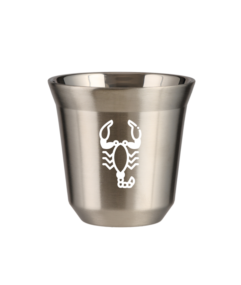 Kubek 240 ml SREBRNY "Skorpion (biały)"