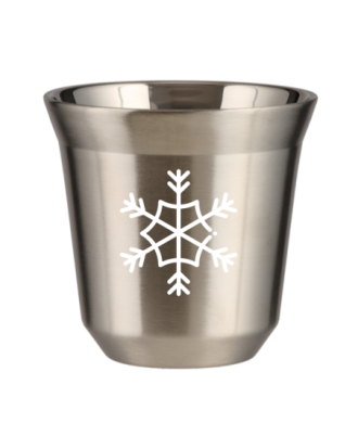 Kubek 240 ml SREBRNY "Śnieżynka (biały)" Kubek 240 ml SREBRNY "Śnieżynka (biały)"