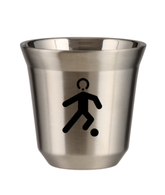Kubek 240 ml SREBRNY "Piłka nożna" Kubek 240 ml SREBRNY "Piłka nożna"