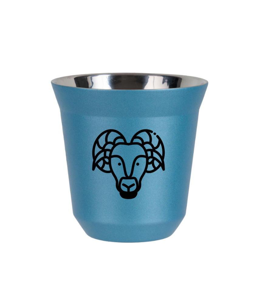 Kubek 240 ml BŁĘKITNY METALIC "Baran"