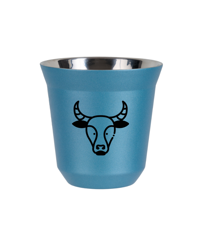Kubek 240 ml BŁĘKITNY METALIC "Byk"