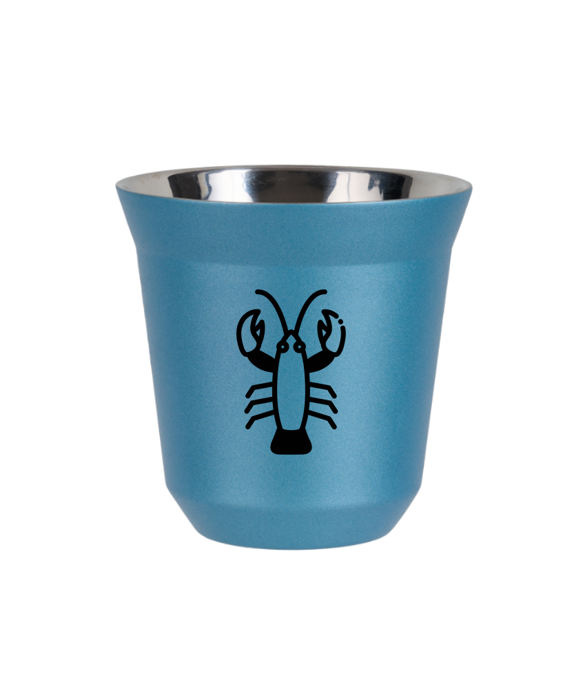 Kubek 240 ml BŁĘKITNY METALIC "Rak"
