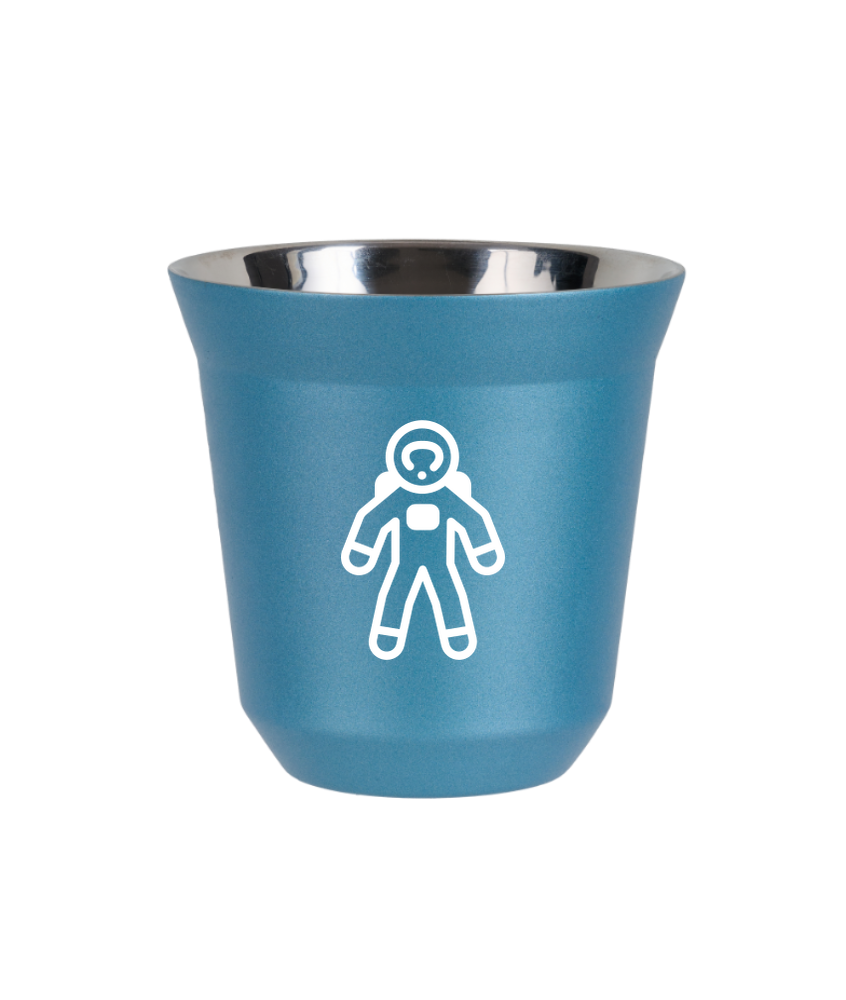 Kubek 240 ml BŁĘKITNY METALIC "Astronauta (biały)"