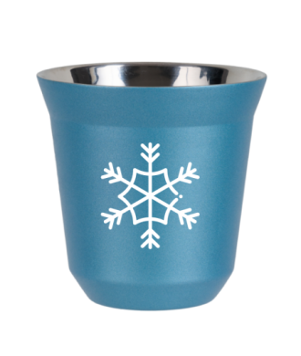 Kubek 240 ml BŁĘKITNY METALIC "Śnieżynka (biały)" Kubek 240 ml BŁĘKITNY METALIC "Śnieżynka (biały)"