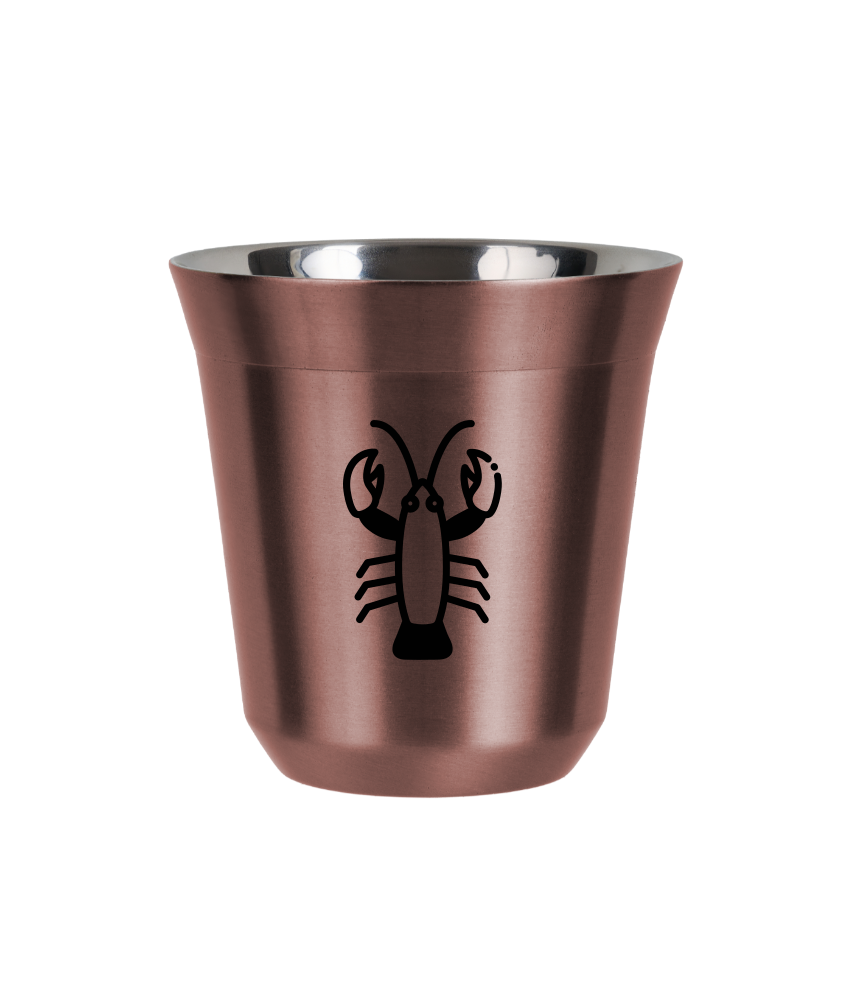 Kubek 240 ml RÓŻOWE ZŁOTO "Rak (czarny)"