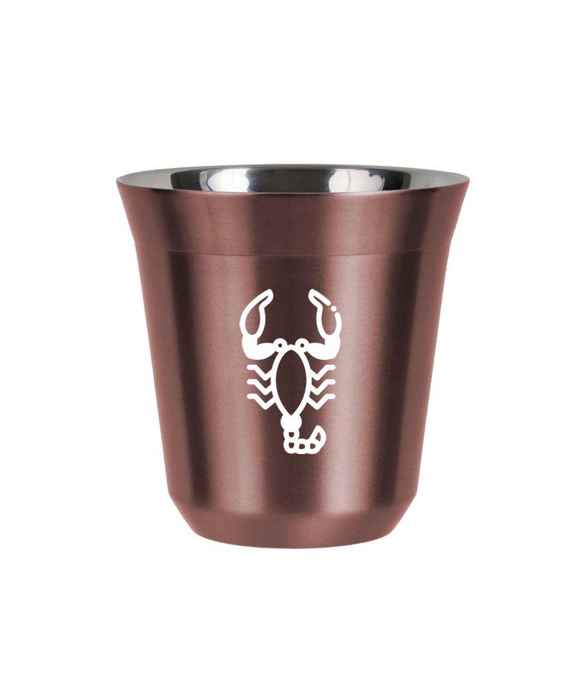 Kubek 240 ml RÓŻOWE ZŁOTO "Skorpion (biały)"