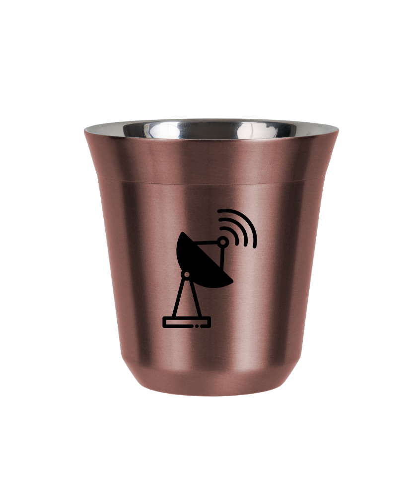Kubek 240 ml RÓŻOWE ZŁOTO "Antena (czarny)"
