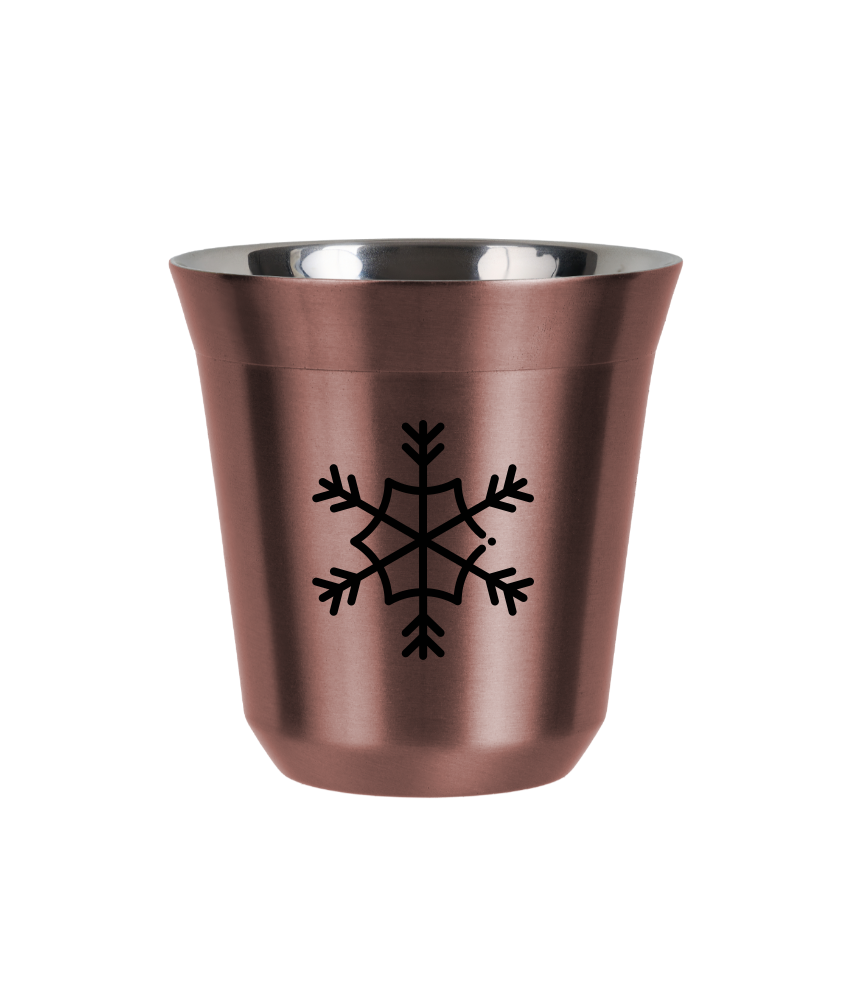 Kubek 240 ml RÓŻOWE ZŁOTO "Śnieżynka"