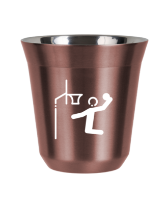 Kubek 240 ml RÓŻOWE ZŁOTO "Koszykówka (biały)" Kubek 240 ml RÓŻOWE ZŁOTO "Koszykówka (biały)"