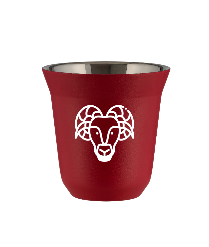 Kubek 240 ml CZERWONY "Baran (biały)"