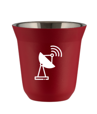 Kubek 240 ml CZERWONY "Antena (biały)" Kubek 240 ml CZERWONY "Antena (biały)"
