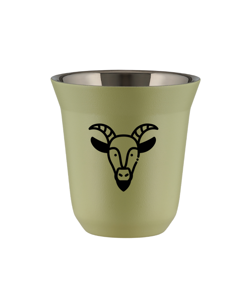 Kubek 240 ml PISTACJOWY "Koziorożec (czarny)"
