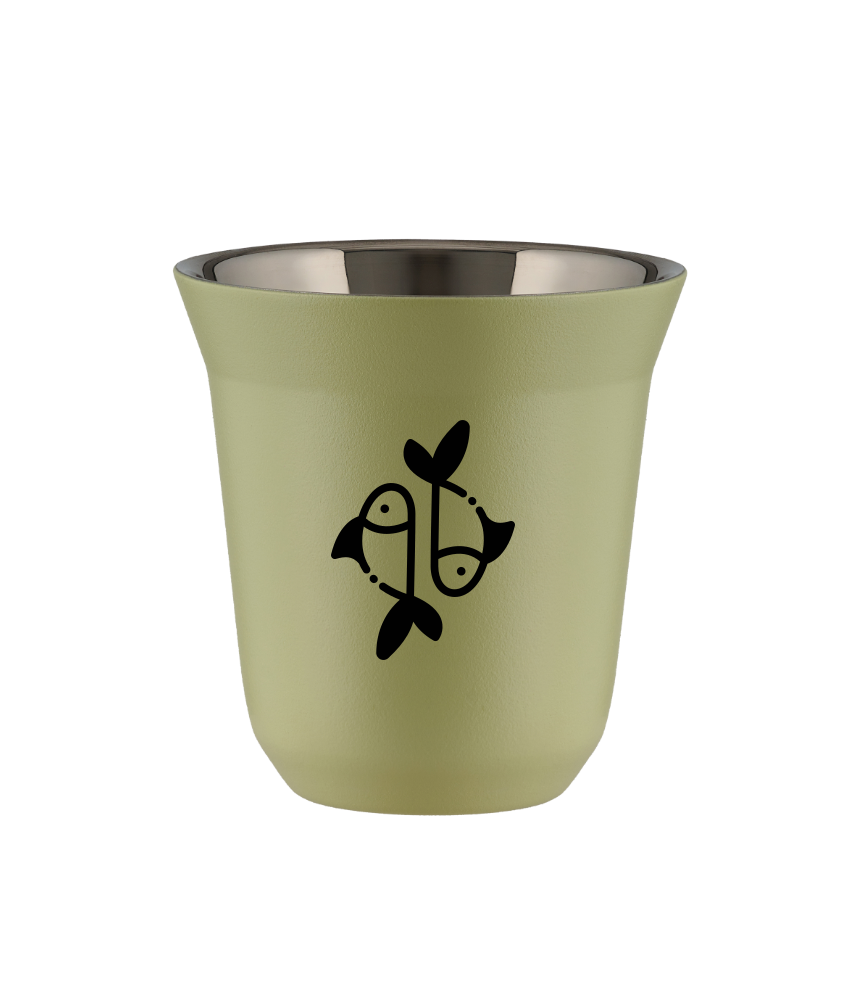 Kubek pistacjowy 240 ml, RYBY (czarny) kubek termiczny na kawe | 80,00 zł Kubek pistacjowy 240 ml, RYBY (czarny) kubek termiczny na kawe | 80,00 zł