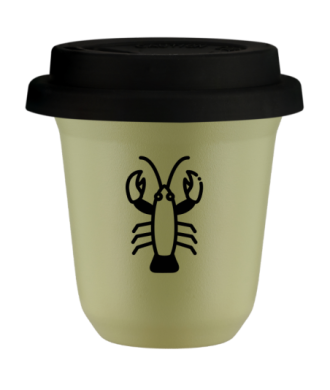Kubek pistacjowy 240 ml, RAK (czarny) z pokrywka czarna kubek termiczny na kawe | 85,00 zł