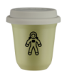 Kubek pistacjowy 240 ml, ASTRONAUTA (czarny) z pokrywka biala kubek termiczny na kawe | 85,00 zł