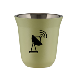 Cup 240 ml PISTACHIO "Antenna (black)"