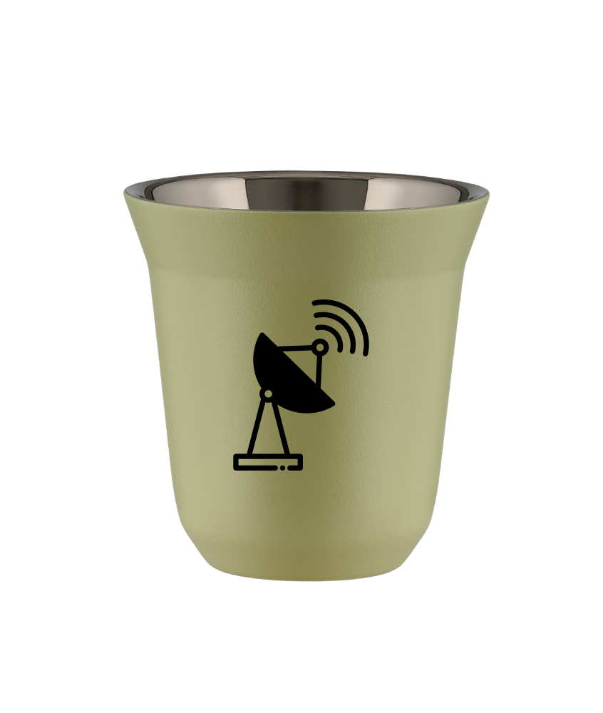 Cup 240 ml PISTACHIO "Antenna (black)"