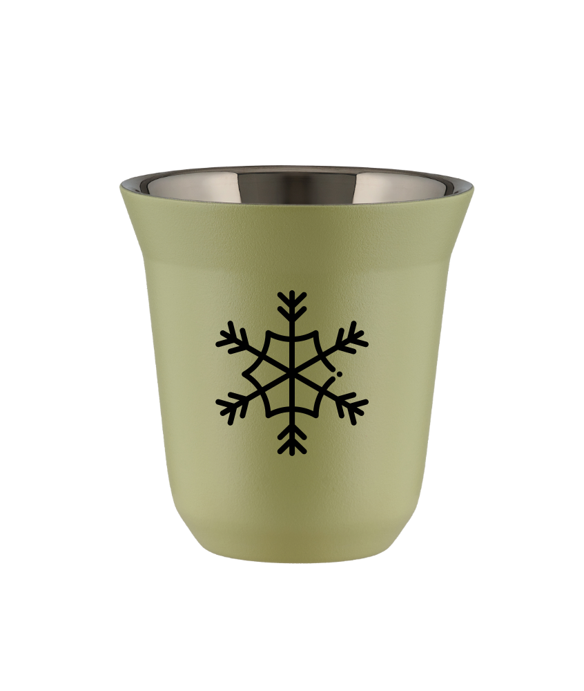 Cup 240 ml PISTACHIO "Snowflake (black)"