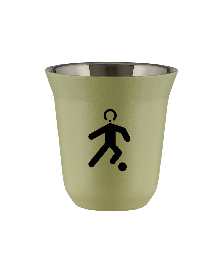 Cup 240 ml PISTACHIO "Football (black)"
