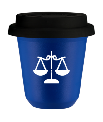 Kubek navy blue 240 ml, WAGA (bialy) z pokrywka czarna kubek termiczny na kawe | 85,00 zł