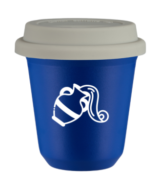 Kubek navy blue 240 ml, WODNIK (bialy) z pokrywka biala kubek termiczny na kawe | 85,00 zł