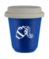 Kubek navy blue 240 ml, WODNIK (bialy) z pokrywka biala kubek termiczny na kawe | 85,00 zł