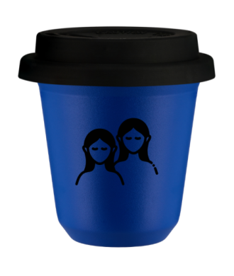 Kubek navy blue 240 ml, BLIZNIETA z pokrywka czarna kubek termiczny na kawe | 85,00 zł