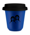 Kubek navy blue 240 ml, BLIZNIETA z pokrywka czarna kubek termiczny na kawe | 85,00 zł