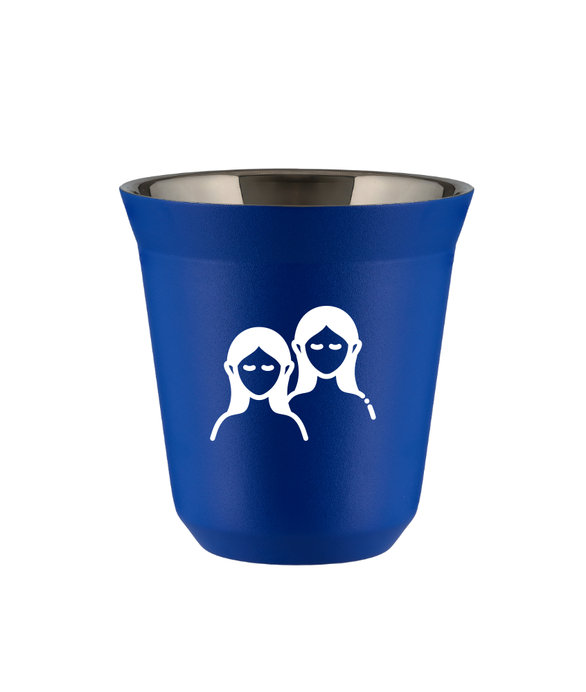 Kubek navy blue 240 ml, BLIZNIETA (bialy) kubek termiczny na kawe | 80,00 zł Kubek navy blue 240 ml, BLIZNIETA (bialy) kubek termiczny na kawe | 80,00 zł