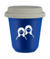 Kubek navy blue 240 ml, BLIZNIETA (bialy) z pokrywka biala kubek termiczny na kawe | 85,00 zł