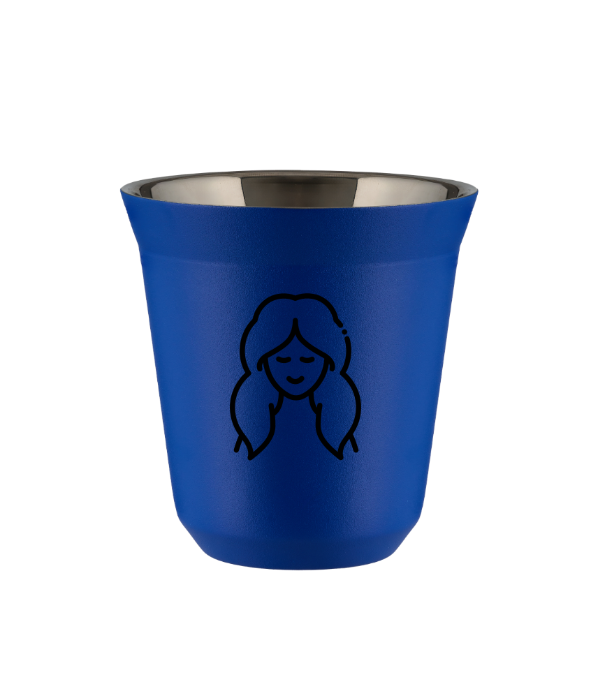 Cup 240 ml BLUE "Virgo (black)"