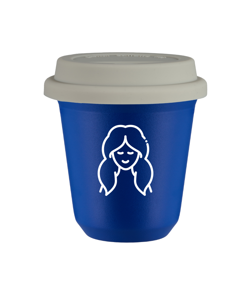 Kubek navy blue 240 ml, PANNA (bialy) z pokrywka biala kubek termiczny na kawe | 85,00 zł Kubek navy blue 240 ml, PANNA (bialy) z pokrywka biala kubek termiczny na kawe | 85,00 zł
