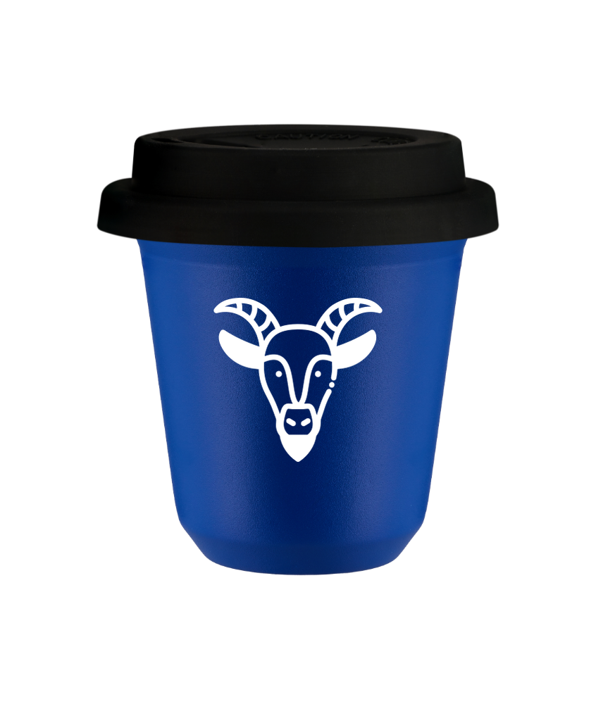 Kubek navy blue 240 ml, KOZIOROZEC (bialy) z pokrywka czarna kubek termiczny na kawe | 85,00 zł Kubek navy blue 240 ml, KOZIOROZEC (bialy) z pokrywka czarna kubek termiczny na kawe | 85,00 zł