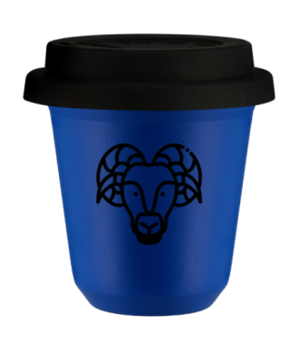 Kubek navy blue 240 ml, BARAN z pokrywka czarna kubek termiczny na kawe | 85,00 zł