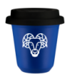Kubek navy blue 240 ml, BARAN (bialy) z pokrywka czarna kubek termiczny na kawe | 85,00 zł
