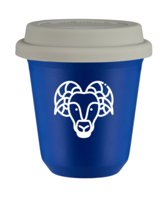 Kubek navy blue 240 ml, BARAN (bialy) z pokrywka biala kubek termiczny na kawe | 85,00 zł