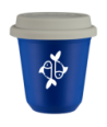 Kubek navy blue 240 ml, RYBY (bialy) z pokrywka biala kubek termiczny na kawe | 85,00 zł