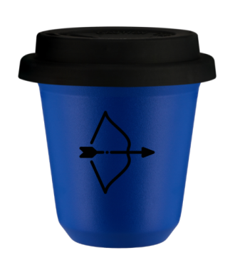 Kubek navy blue 240 ml, STRZELEC z pokrywka czarna kubek termiczny na kawe | 85,00 zł