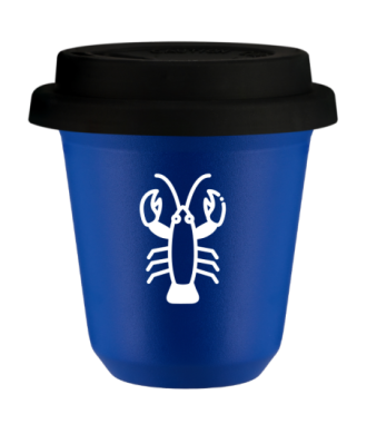 Kubek navy blue 240 ml, RAK (bialy) z pokrywka czarna kubek termiczny na kawe | 85,00 zł