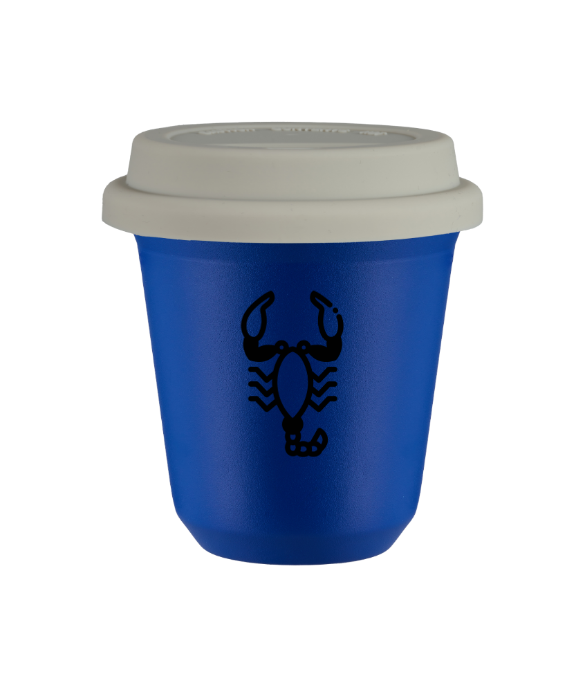 Kubek navy blue 240 ml, SKORPION (czarny) z pokrywka biala kubek termiczny na kawe | 85,00 zł Kubek navy blue 240 ml, SKORPION (czarny) z pokrywka biala kubek termiczny na kawe | 85,00 zł