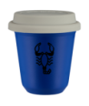 Kubek navy blue 240 ml, SKORPION (czarny) z pokrywka biala kubek termiczny na kawe | 85,00 zł