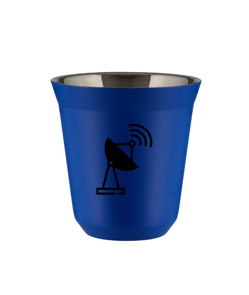 Kubek 240 ml NIEBIESKI "Antena (czarny)"